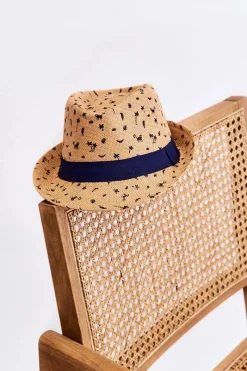 Boto Dziecięcy Kapelusz W Palmy I Zwierzątka Beżowy