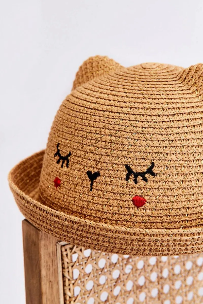 Okrycia Głowy>Boto Dziecięcy Kapelusz Z Misiem Beżowy