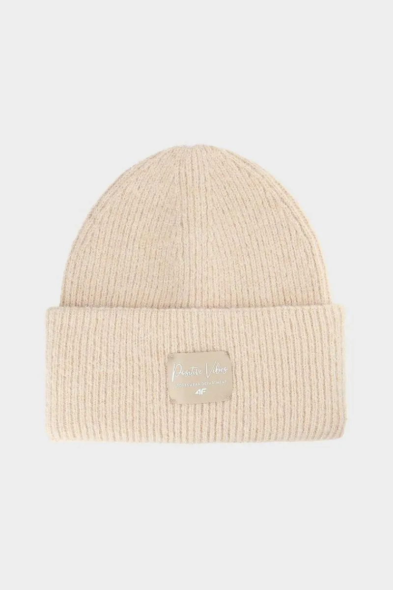 Discount Dziewczęca Czapka Zimowa JWAW24ACAPF415-83S Beżowa Okrycia Głowy