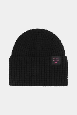 Best Dziewczęca Czapka Zimowa JWAW24ACAPF414-21S Czarna Okrycia Głowy