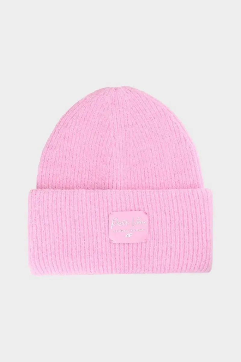 Outlet 4F Dziewczęca Czapka Zimowa JWAW24ACAPF415-54S Różowa Różowy