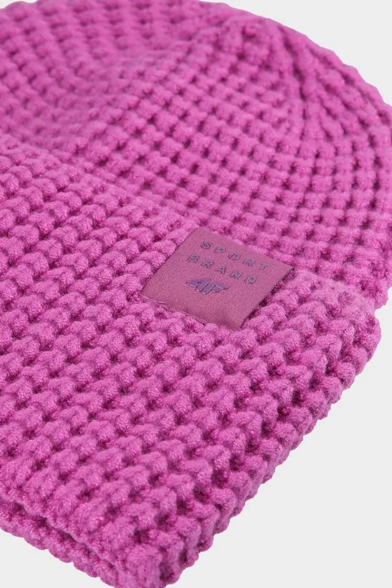 Okrycia Głowy>4F Dziewczęca Czapka Zimowa JWAW24ACAPF414-54S Różowa Różowy