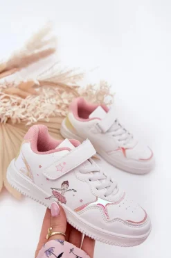 New Evento Dziewczęce Buty Sportowe Baletnica Białe Ulinasse