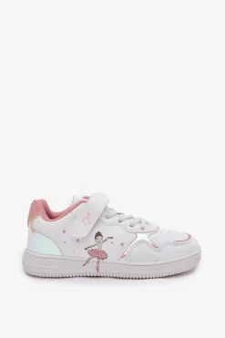 New Evento Dziewczęce Buty Sportowe Baletnica Białe Ulinasse