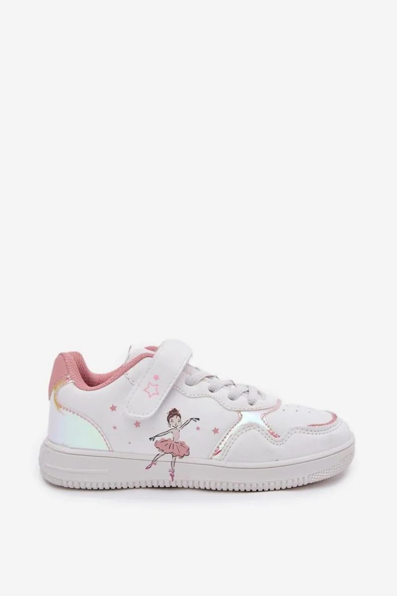 New Evento Dziewczęce Buty Sportowe Baletnica Białe Ulinasse