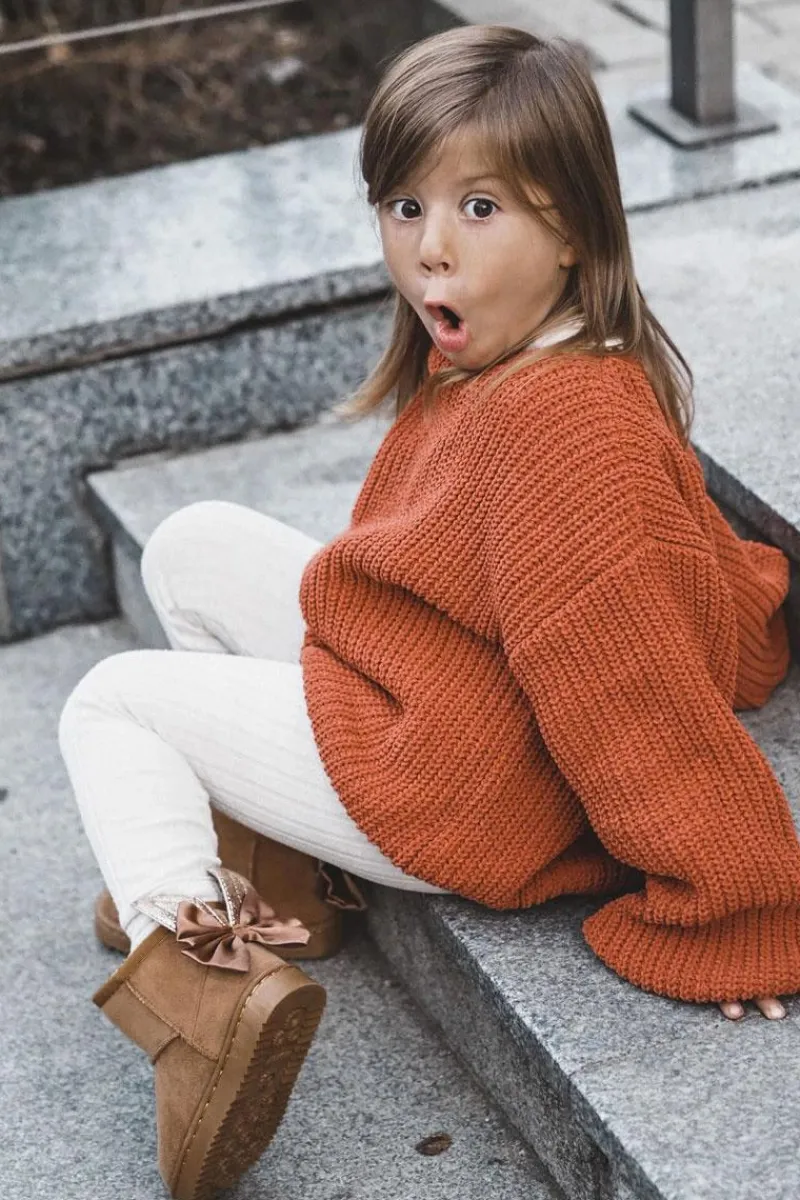 Dziewczęce|Dziewczęce>Boto Dziewczęce Ocieplane Śniegowce Z Kokardkami Camel Meriva Brązowy