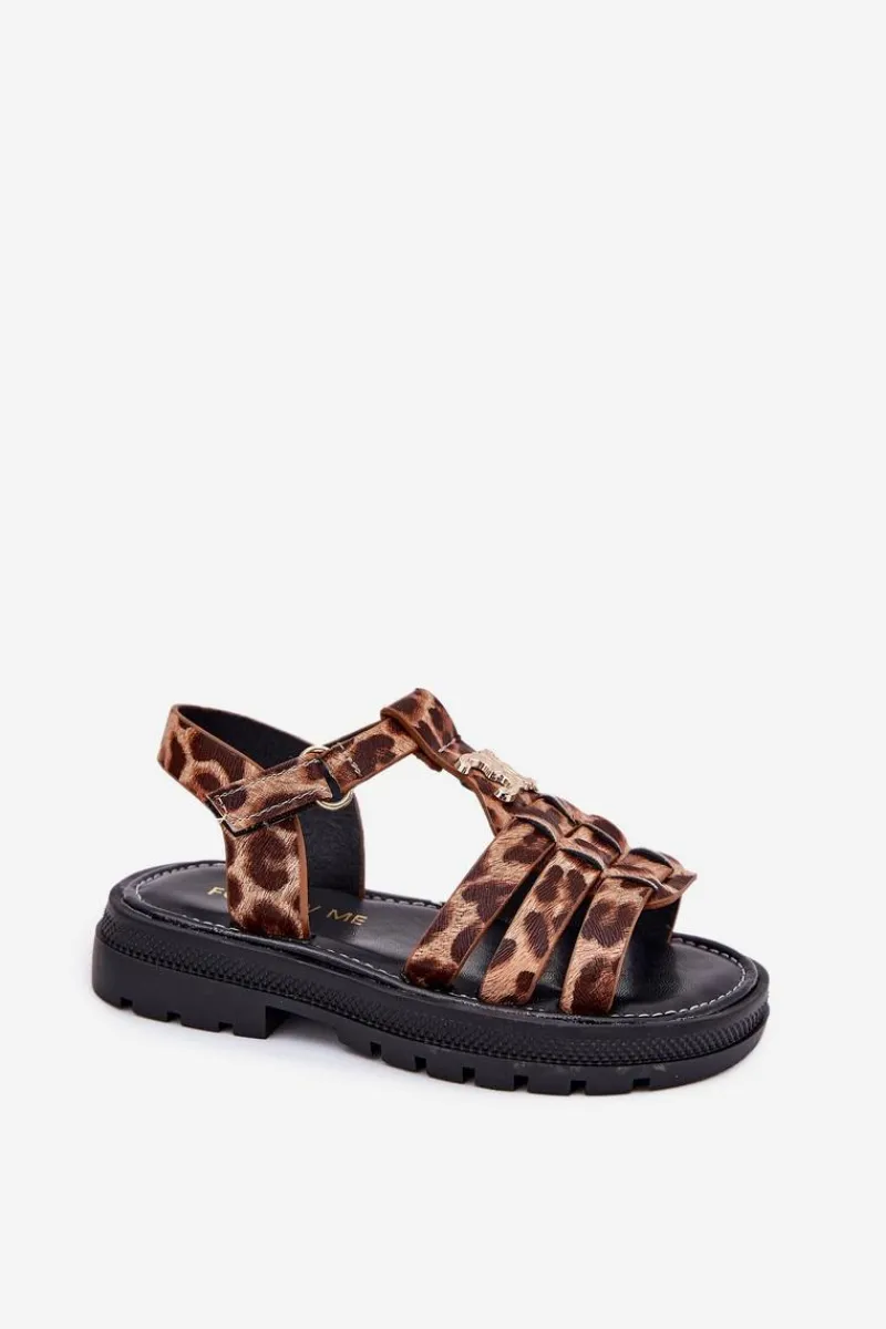 Clearance Dziewczęce Sandałki Z Ozdobnym Detalem Panterka Serina Dzieci Dziewczęce