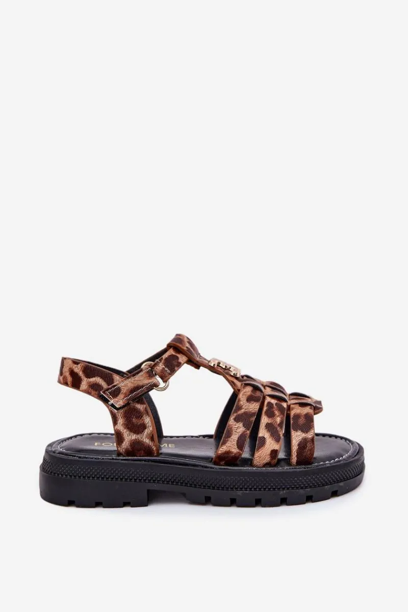 Clearance Dziewczęce Sandałki Z Ozdobnym Detalem Panterka Serina Dzieci Dziewczęce