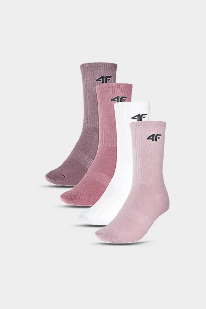 Odzież 4F|Skarpetki>4F Dziewczęce Skarpety Casual 4-Pack Za Kostkę JWAW24USOCF297-90S Multikolor