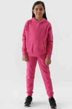 Spodnie Dziecięce|Odzież 4F></noscript>4F Dziewczęce Spodnie Dresowe Joggery JWMM00TTROF0828-55S Fuksja Różowy