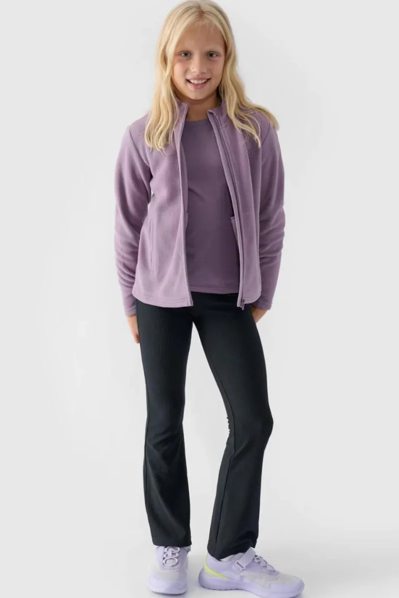 Hot Dziewczęcy Polar Ze Stójką Slim JWMM00TFLEF261-52S Dzieci Bluzy Dziecięce|Odzież 4F