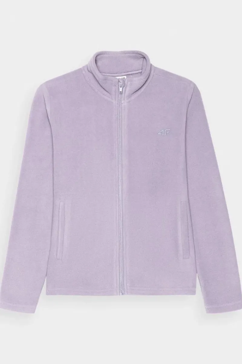 Hot Dziewczęcy Polar Ze Stójką Slim JWMM00TFLEF261-52S Dzieci Bluzy Dziecięce|Odzież 4F