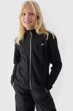 Clearance 4F Dziewczęcy Polar Ze Stójką Slim JWMM00TFLEF261-20S Czarny