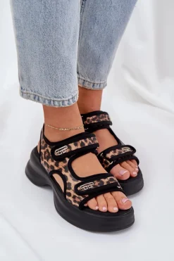 Sandały Płaskie><noscript><img width=