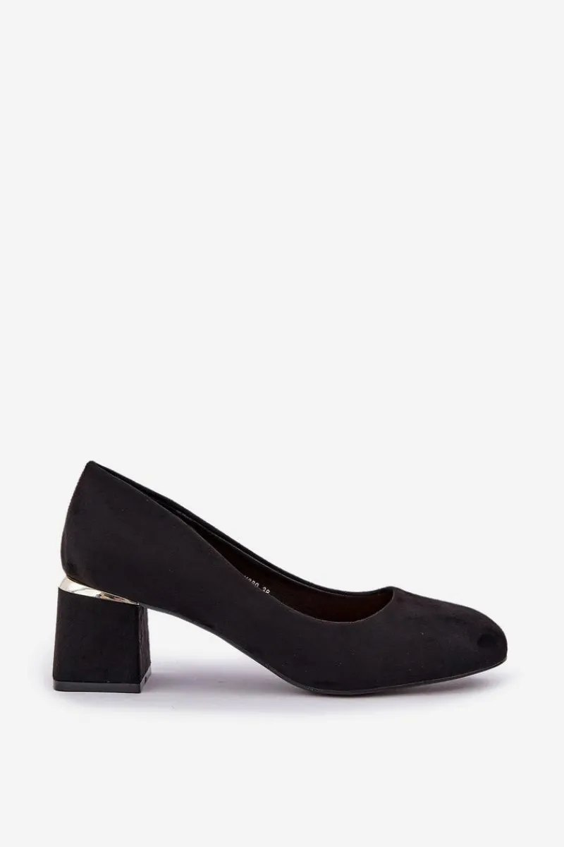 Discount Boto Eko Zamszowe Czółenka Na Słupku Czarne Veniffia