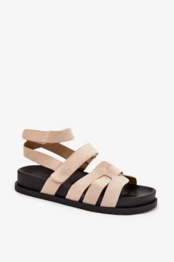 Sandały Płaskie><noscript><img width=