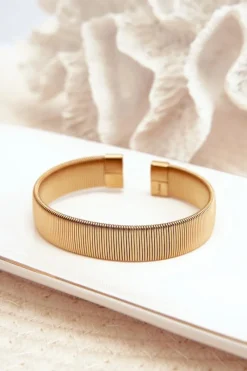 Outlet Elastyczna Bransoleta Damska Ze Stali Nierdzewnej Złota Bransoletki