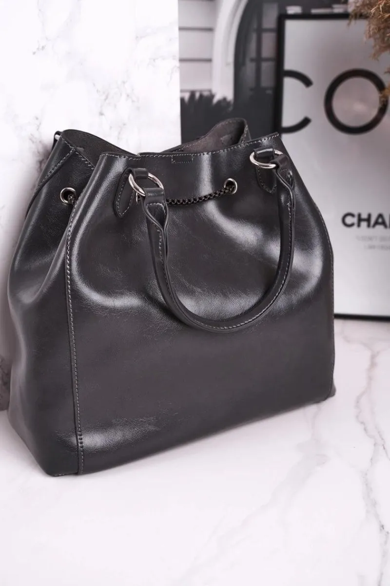 Torebki Monnari|Torebki Klasyczne>Monnari Elegancka Damska Torba z Kosmetyczką BAG5810-019 Szara