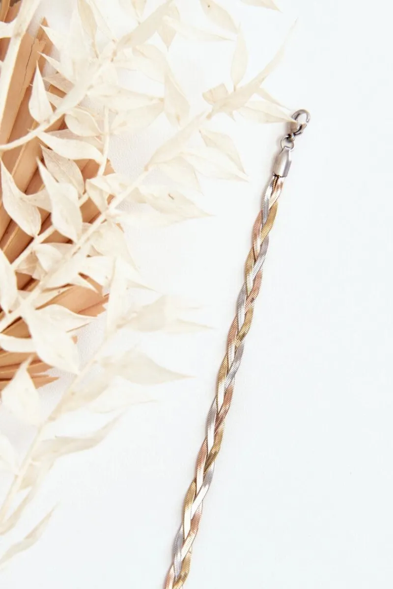 Sale Glam Chic Elegancka Pleciona Bransoletka Żmijka Multikolorowa