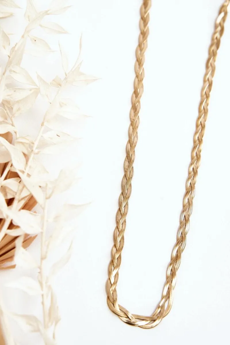 Elegancki Łańcuszek Żmijka Złoty Naszyjniki