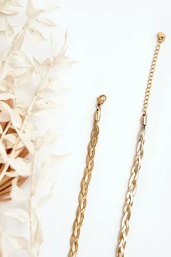 Elegancki Łańcuszek Żmijka Złoty Naszyjniki