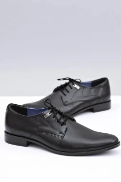 Sale Eleganckie Czarne Półbuty Wizytowe Damaso Męskie Półbuty Eleganckie