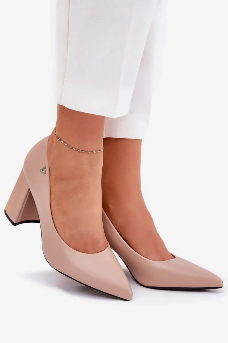 Czółenka Na Słupku|Czółenka Klasyczne>Buty damskie Vinceza Eleganckie Czółenka Na Słupku Vinceza 62220 Beżowe Beżowy