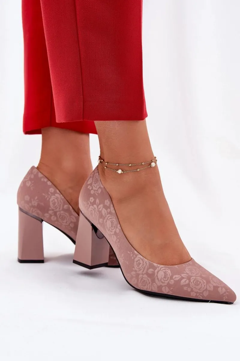 Hot Eleganckie Czółenka Na Słupku W Różowe Vinceza 62223 Różowe Damskie Czółenka Na Słupku|Czółenka Klasyczne