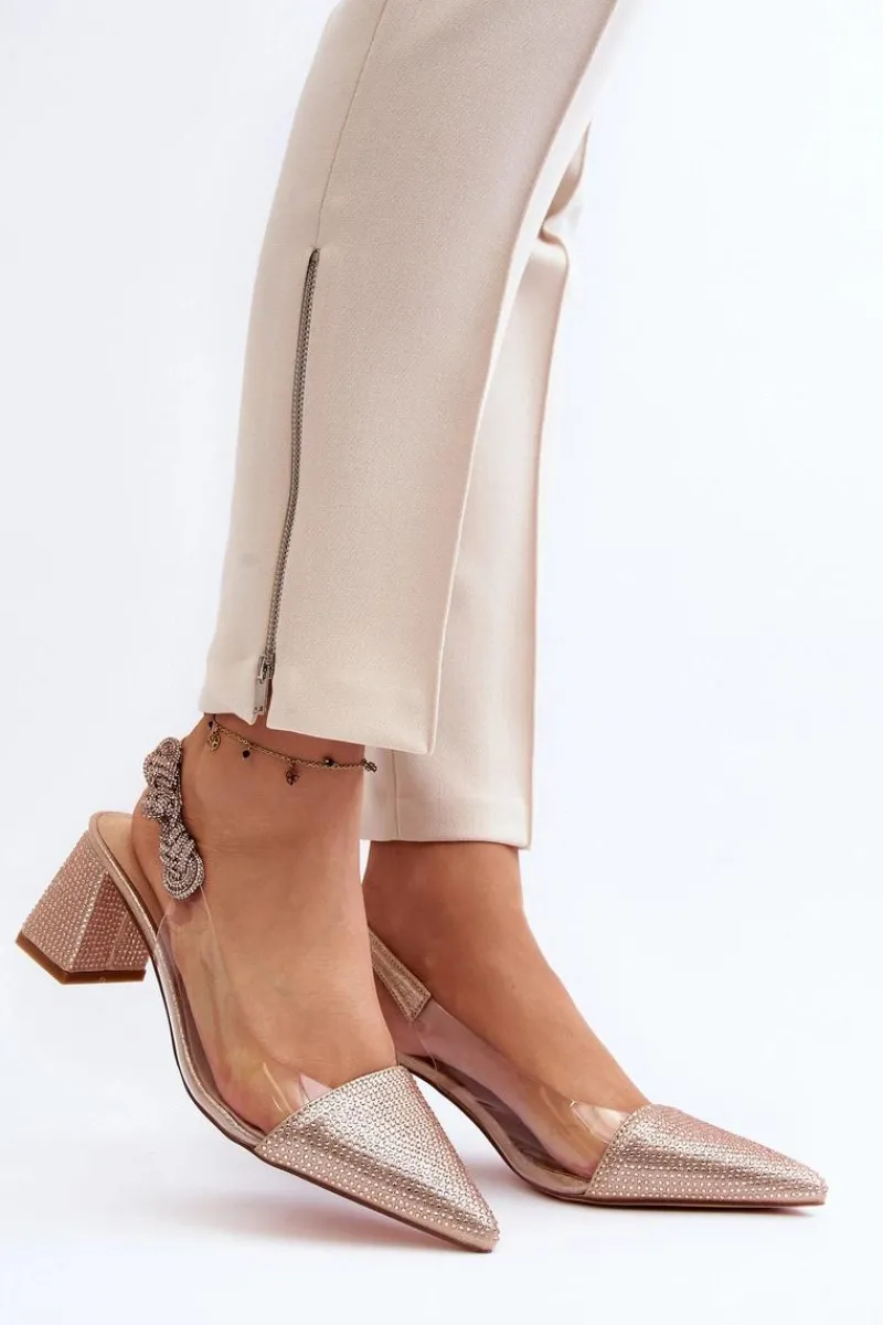 Clearance D&A Eleganckie Czółenka W Szpic MR91292-1 Champagne
