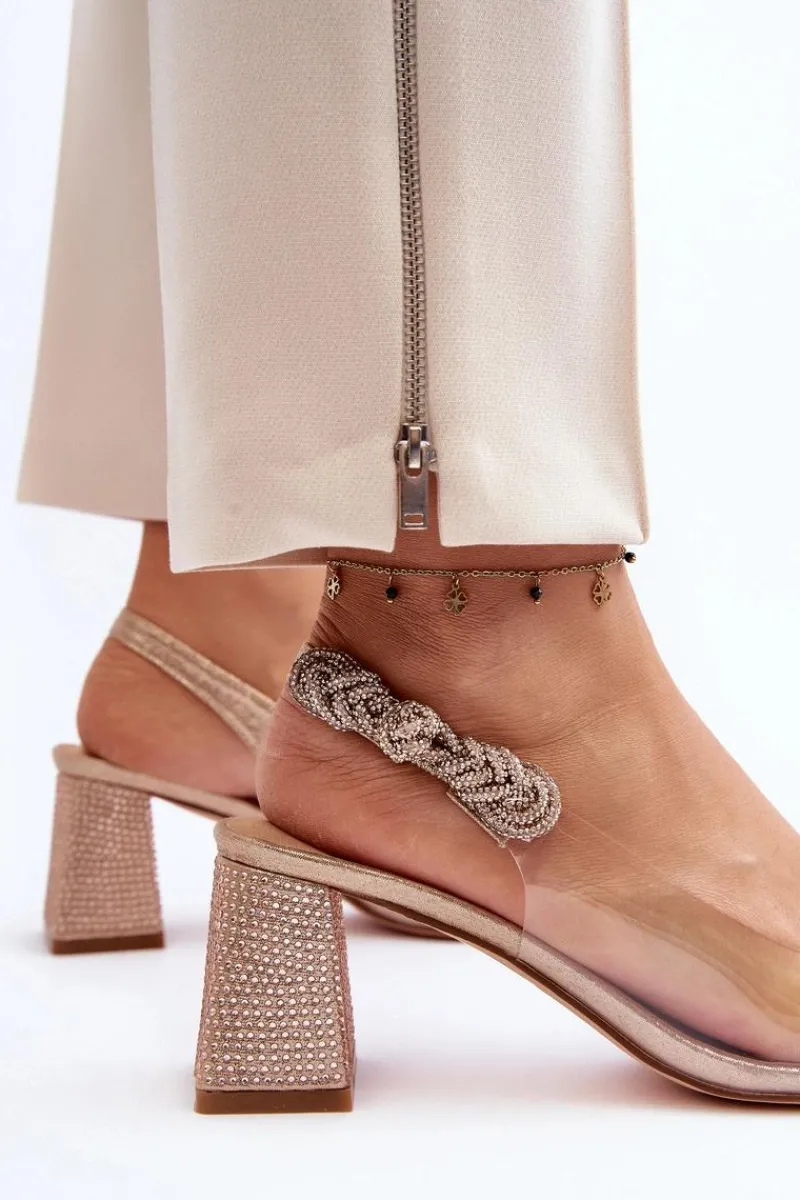 Clearance D&A Eleganckie Czółenka W Szpic MR91292-1 Champagne