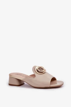 Klapki Na Obcasie|Klapki Damskie Klasyczne><noscript><img width=