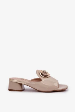 Klapki Na Obcasie|Klapki Damskie Klasyczne><noscript><img width=