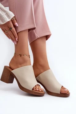 Klapki Na Obcasie|Klapki Damskie Klasyczne><noscript><img width=