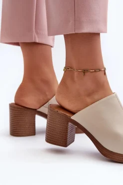 Klapki Na Obcasie|Klapki Damskie Klasyczne><noscript><img width=