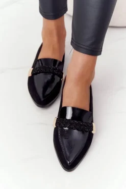 Clearance Eleganckie Mokasyny S.Barski Premium Zamszowe Czarne Damskie Mokasyny Damskie Lakierowane|Mokasyny Damskie Zamszowe