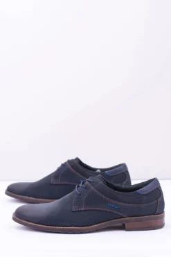 Best Eleganckie Męskie Skórzane Półbuty Granatowe Santiago Męskie Półbuty Casual