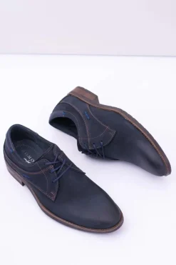 Best Eleganckie Męskie Skórzane Półbuty Granatowe Santiago Męskie Półbuty Casual