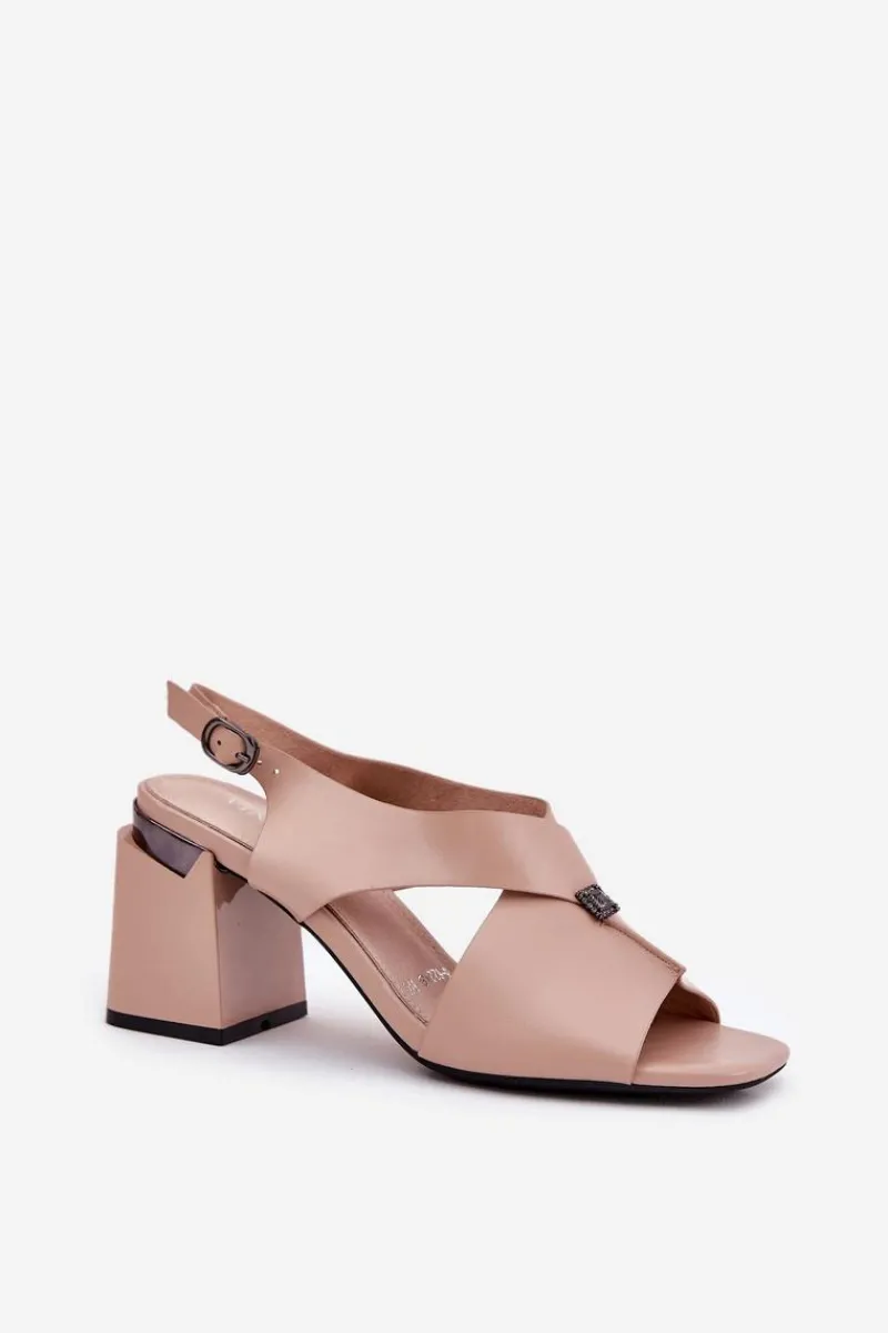 Hot Buty damskie Vinceza Eleganckie Sandały Damskie Na Słupku Vinceza 62238 Beżowe Beżowy