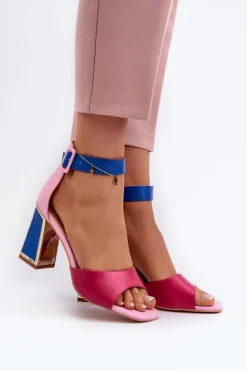 Sandały Na Słupku|Sandały Na Obcasie><noscript><img width=