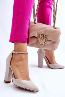 Czółenka Zamszowe|Czółenka Na Słupku><noscript><img width=