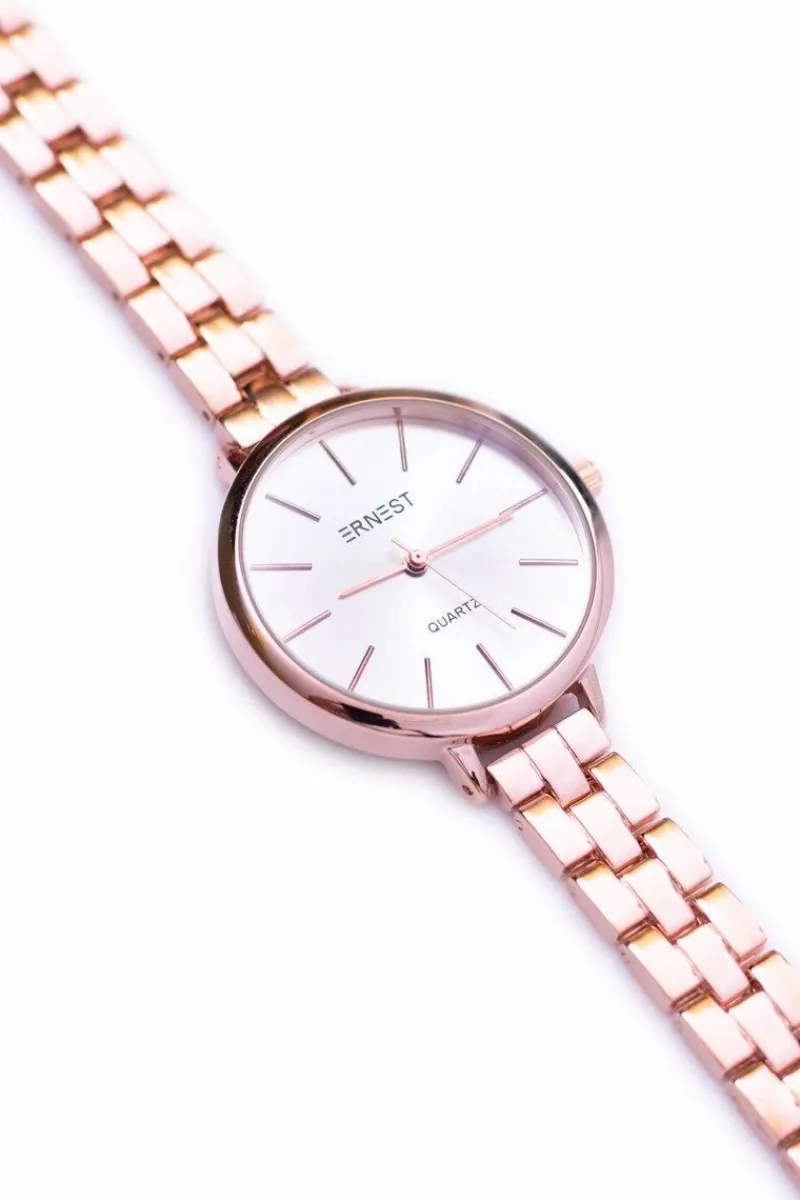 Zegarki>Ernest Damski Zegarek z Bransoletą Różowe Złoto LookAround