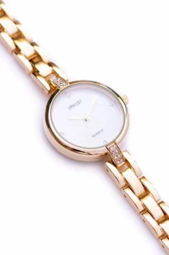 Zegarki>Ernest Damski Złoty Zegarek z Bransoletą GoldCrystal