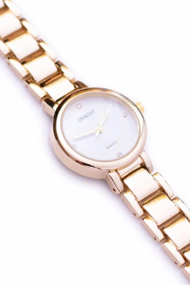 Zegarki>Ernest Damski Złoty Zegarek z Bransoletą GoldWorld