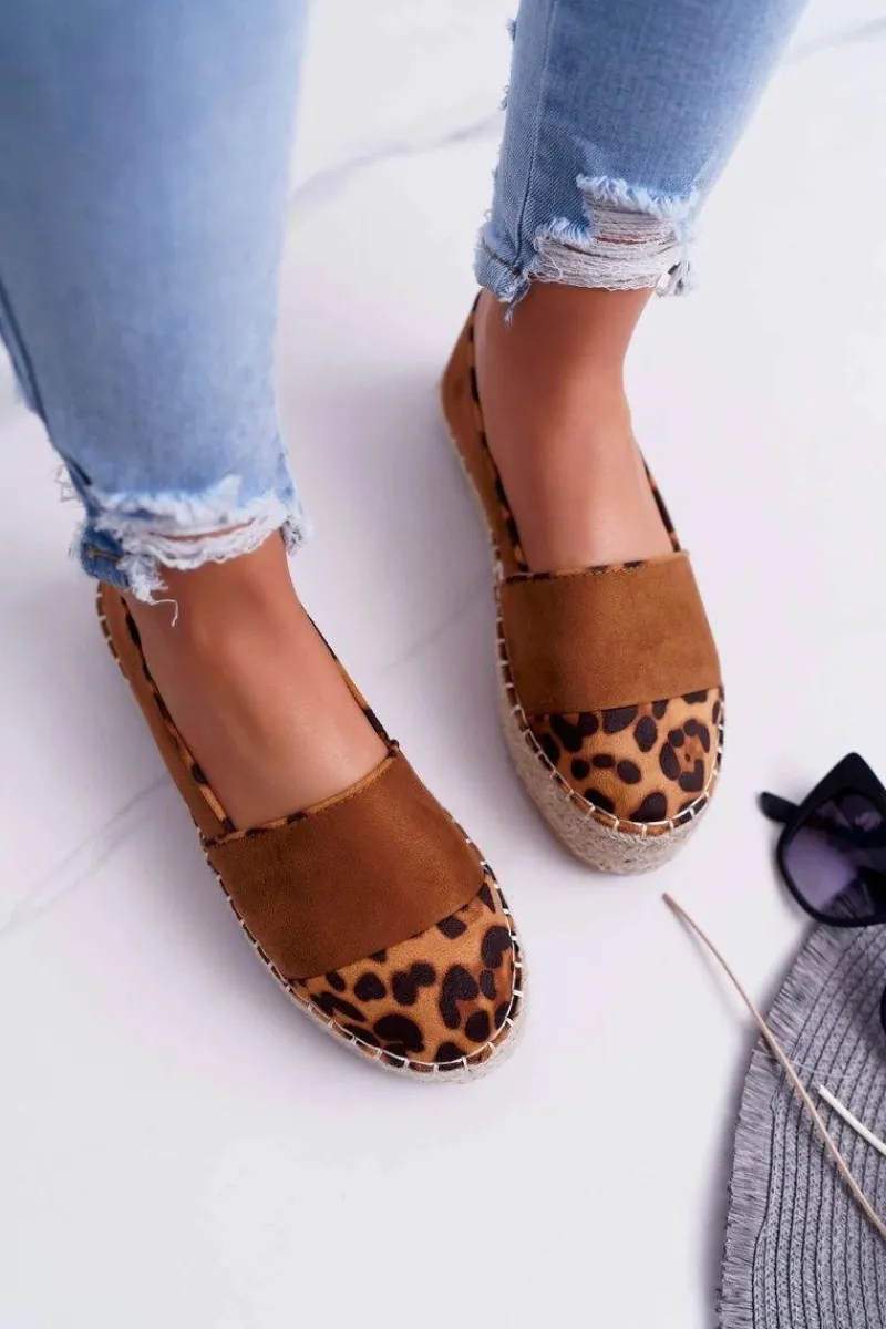 Czarne Espadryle>Boto Espadryle Damskie Camel Platforma Ringer