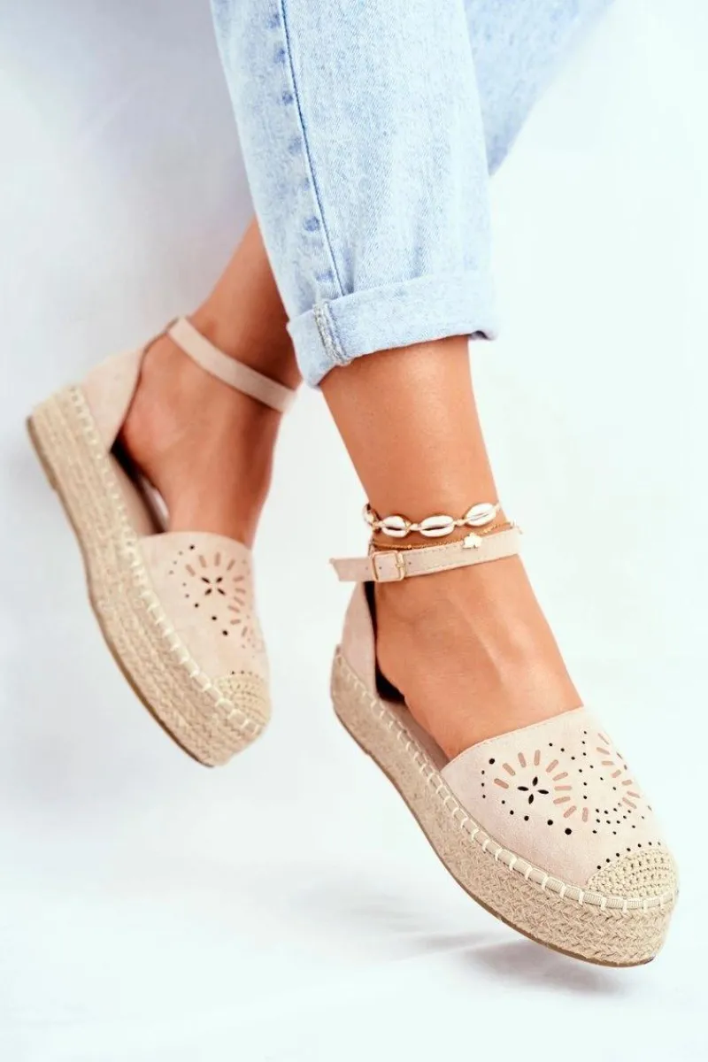 Best Espadryle Damskie Na Platformie Lniane Beżowe Palermo Damskie Czarne Espadryle