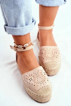 Best Espadryle Damskie Na Platformie Lniane Beżowe Palermo Damskie Czarne Espadryle