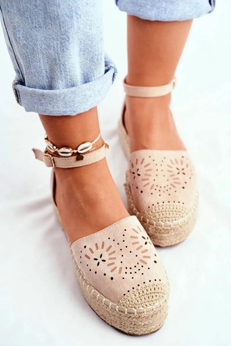 Best Espadryle Damskie Na Platformie Lniane Beżowe Palermo Damskie Czarne Espadryle