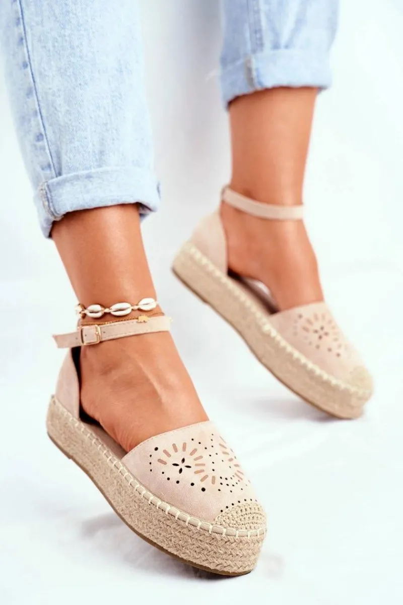 Best Espadryle Damskie Na Platformie Lniane Beżowe Palermo Damskie Czarne Espadryle