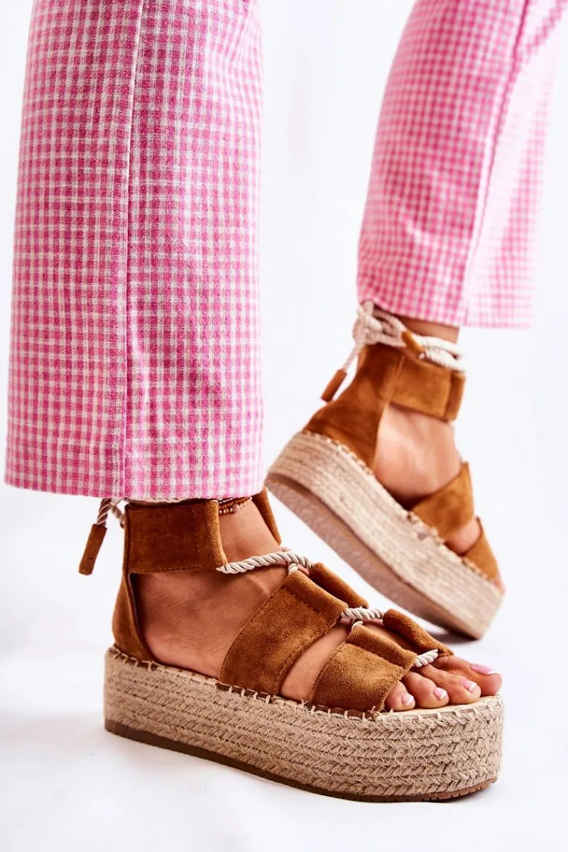 Discount Espadryle Damskie Na Platformie Camel India Damskie Sandały Na Obcasie