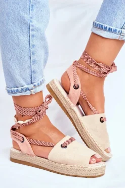 New Espadryle Damskie Na Platformie Lniane Beżowe Monacoz Damskie Czarne Espadryle